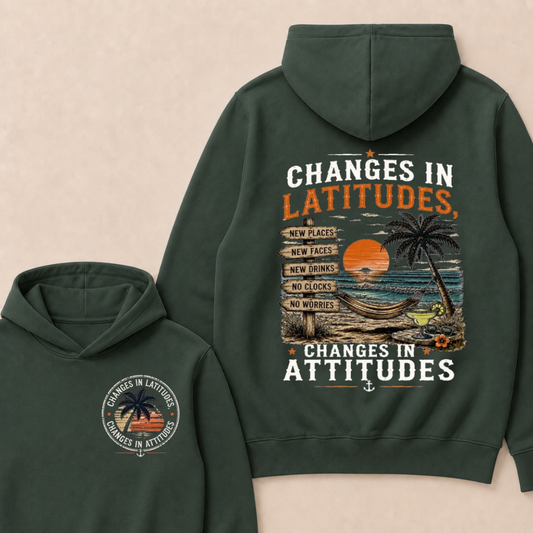 "Changes In Latitudes, Changes In Attitudes" Vintage Beach Hoodie