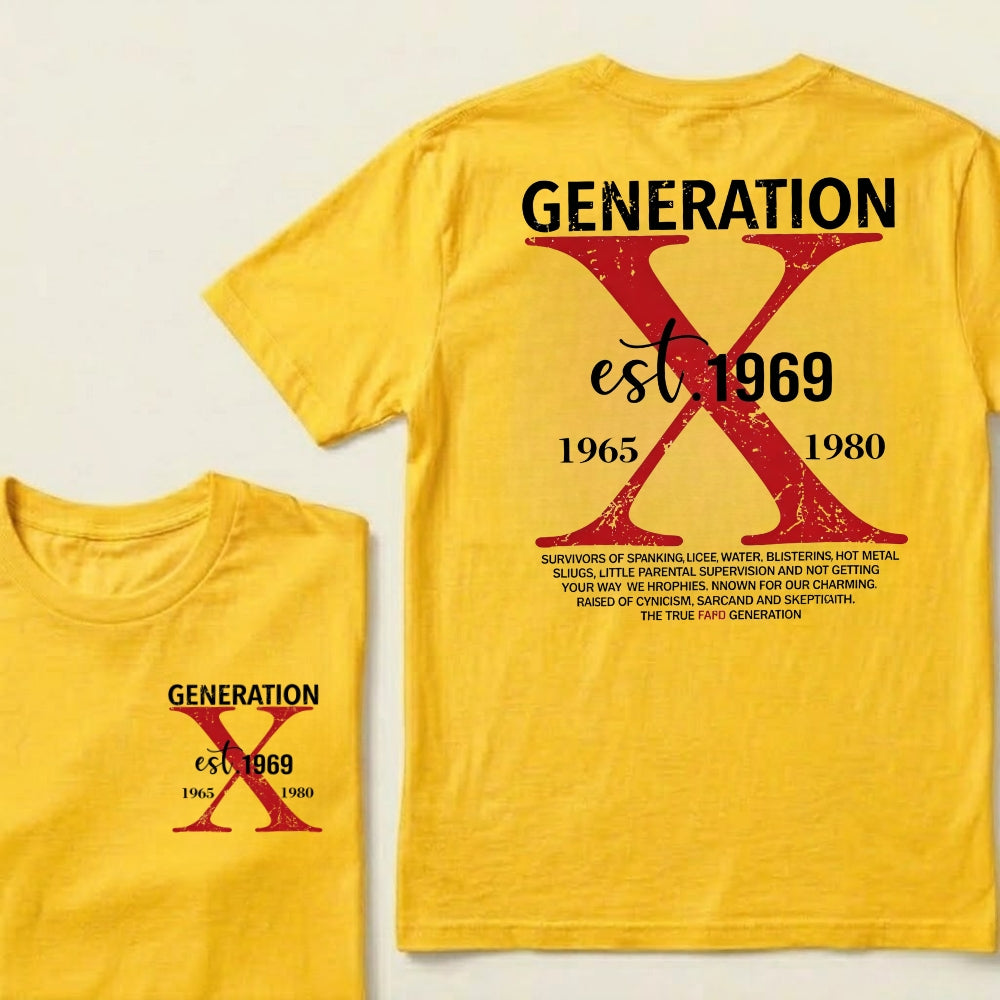 Custom Your Year Generation X 1965-1980 Vintage Graphic T-Shirt