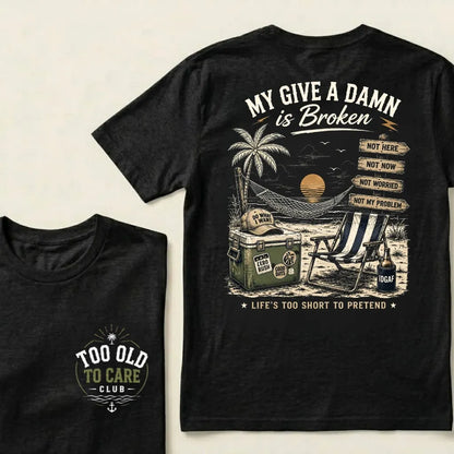 My Give A Damn Is Broken™ — The Original Beach Retro T-Shirt
