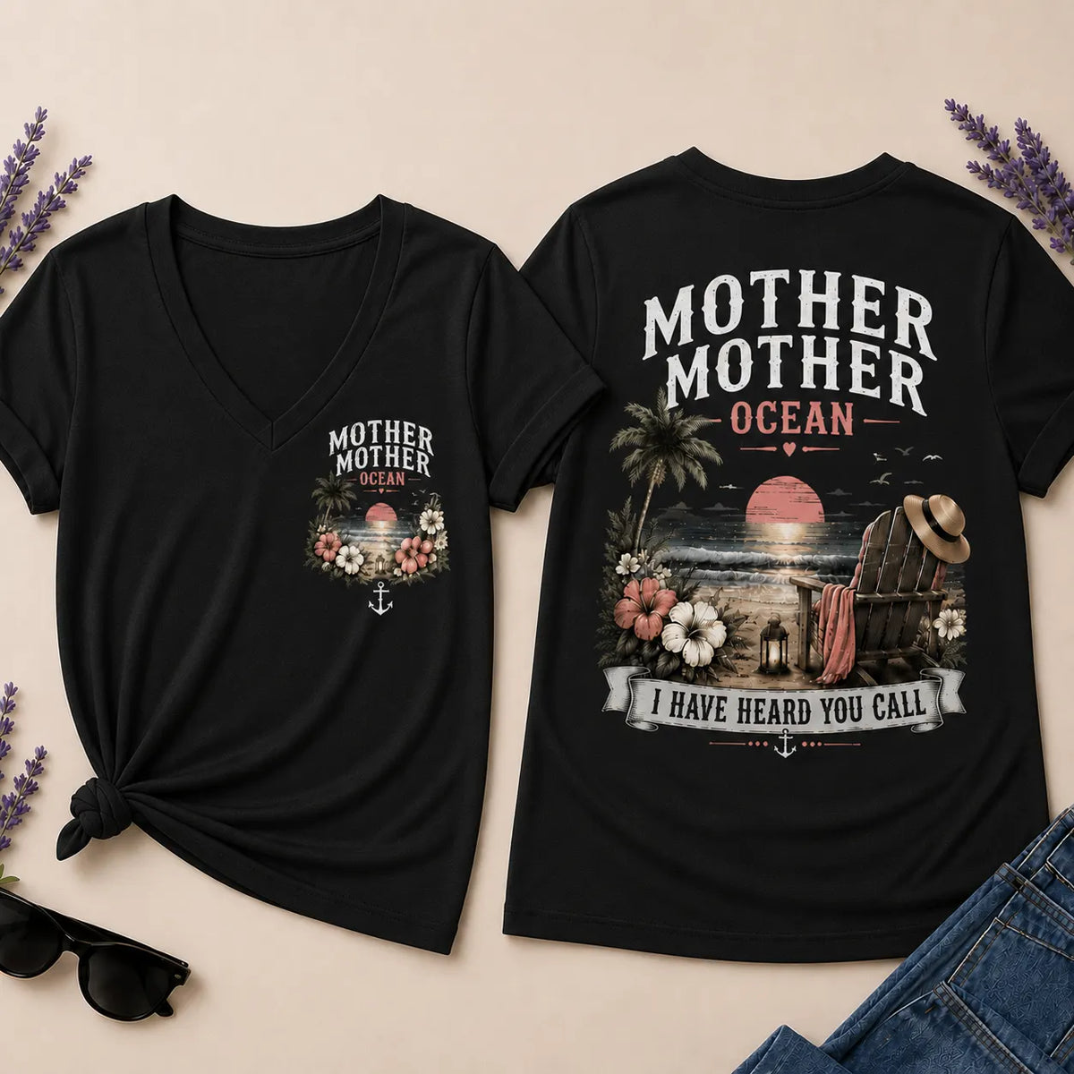 Mother Mother Ocean I Have Heard You Call V-Neck T-Shirt