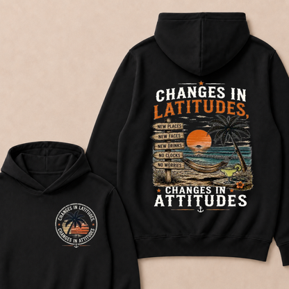 "Changes In Latitudes, Changes In Attitudes" Vintage Beach  Hoodie