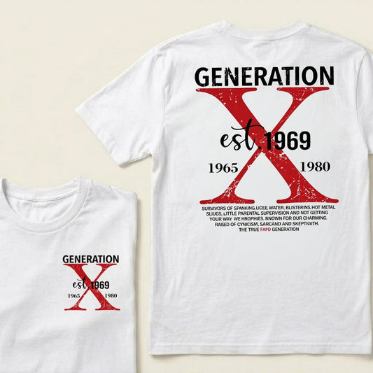 Custom Your Year Generation X 1965-1980 Vintage Graphic T-Shirt