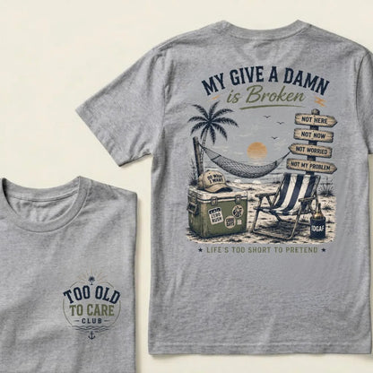 My Give A Damn Is Broken™ — The Original Beach Retro T-Shirt