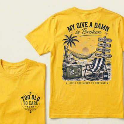 My Give A Damn Is Broken™ — The Original Beach Retro T-Shirt