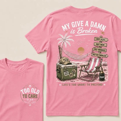 My Give A Damn Is Broken™ — The Original Beach Retro T-Shirt