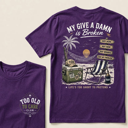 My Give A Damn Is Broken™ — The Original Beach Retro T-Shirt