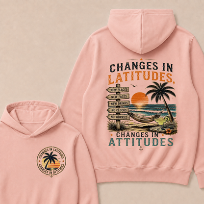 "Changes In Latitudes, Changes In Attitudes" Vintage Beach  Hoodie