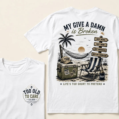 My Give A Damn Is Broken™ — The Original Beach Retro T-Shirt