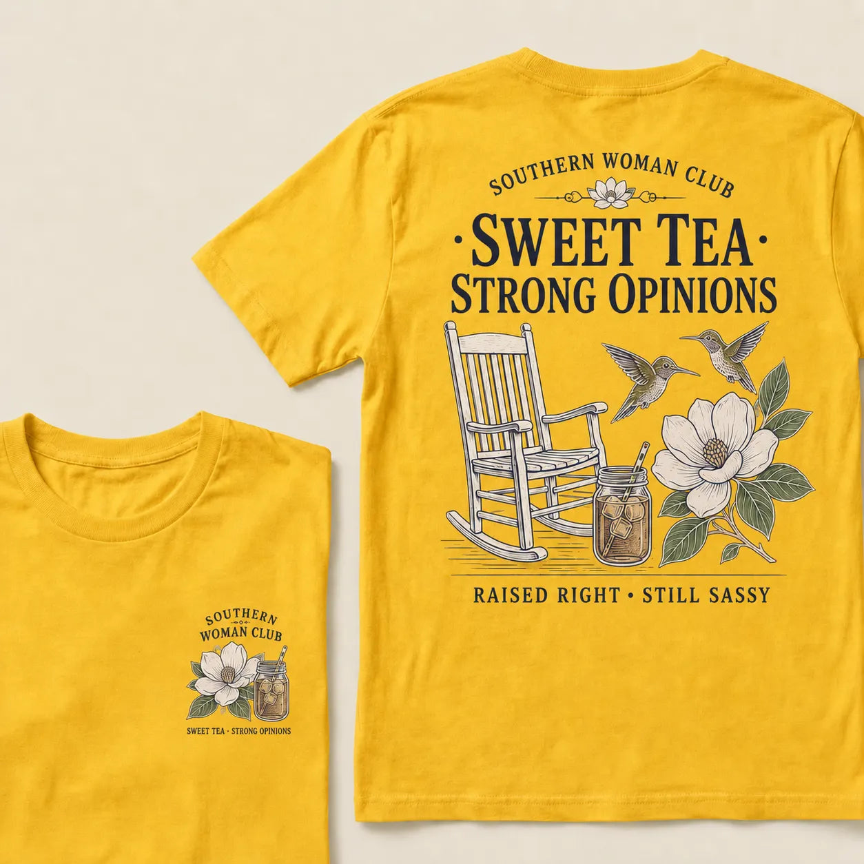 Southern Woman Club Sweet Tea Strong Opinions T-Shirt