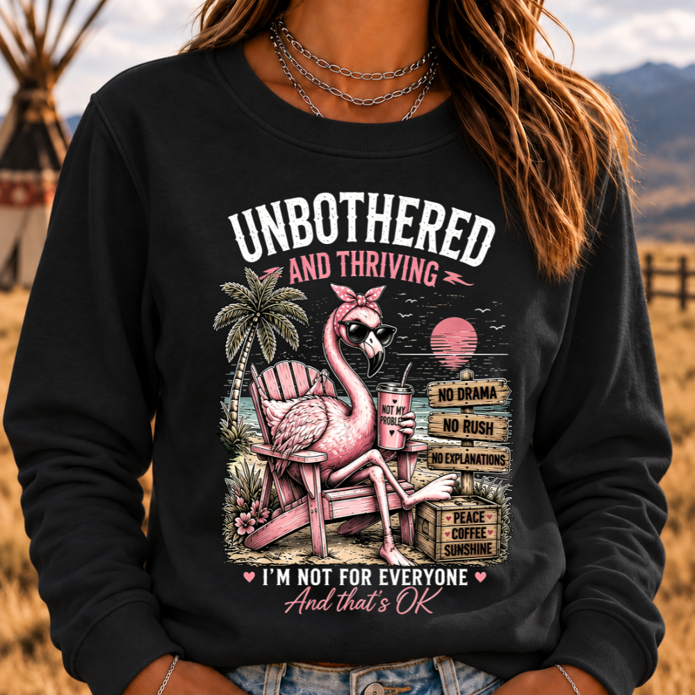 "Unbothered and Thriving – Living Life on My Own Terms" Sweatshirts